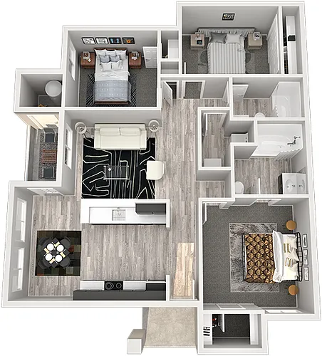 Floor plan 3 Bed / 2 Bath C1