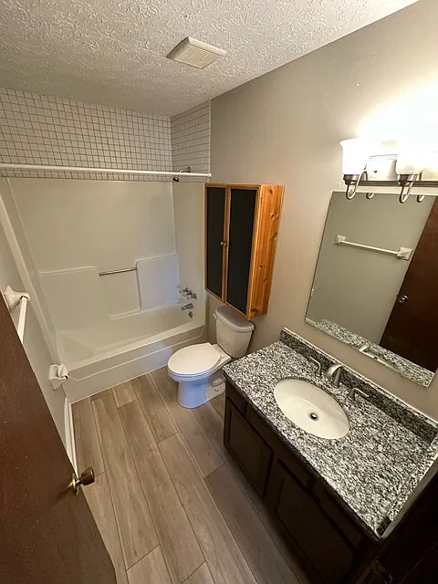 full bath with new countertops