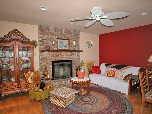 Family room with fireplace