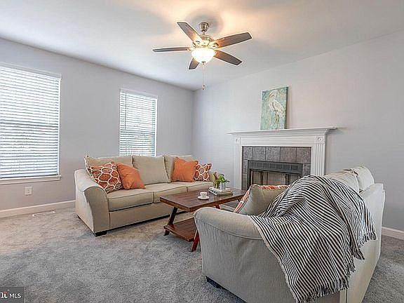 Living room with fireplace