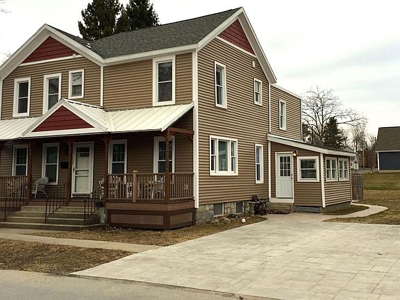 Front view of house with off street parking. Garage in back