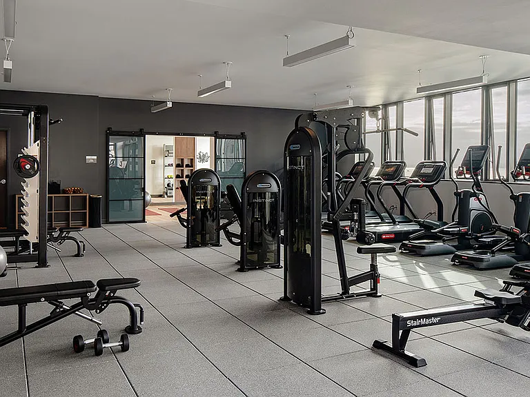 Apartment community Fitness Center at Griffis Seattle Waterfront in Seattle, Washington.
