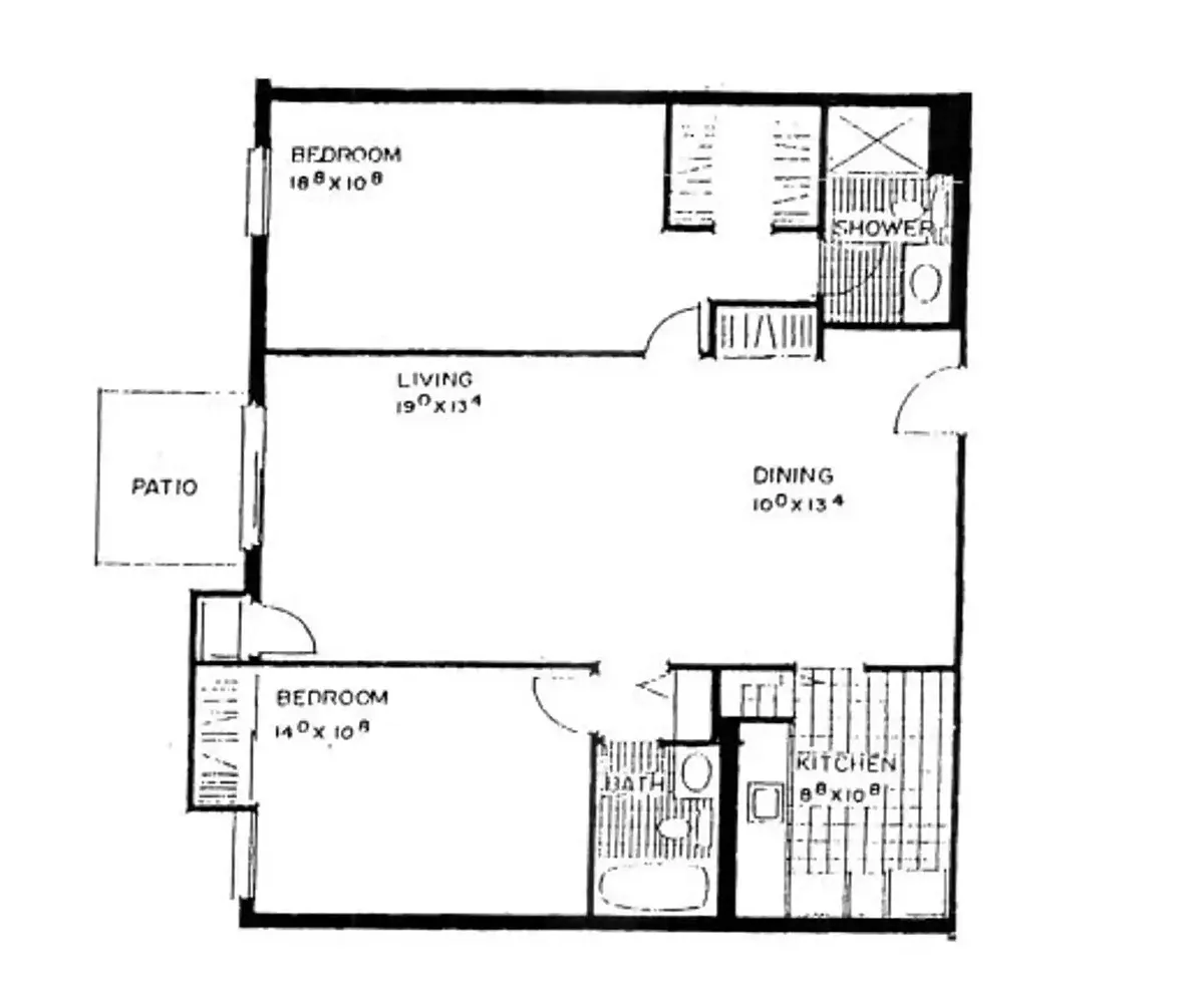 2BDRM 2BATH C FLOOR PLAN - The Fountains of Wauwatosa
