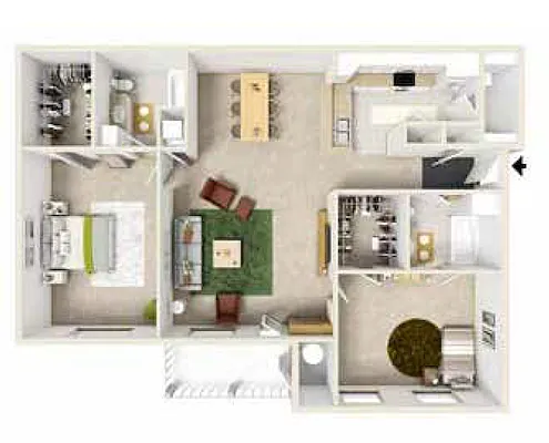 Floor plan 2 Bedroom - Phase II