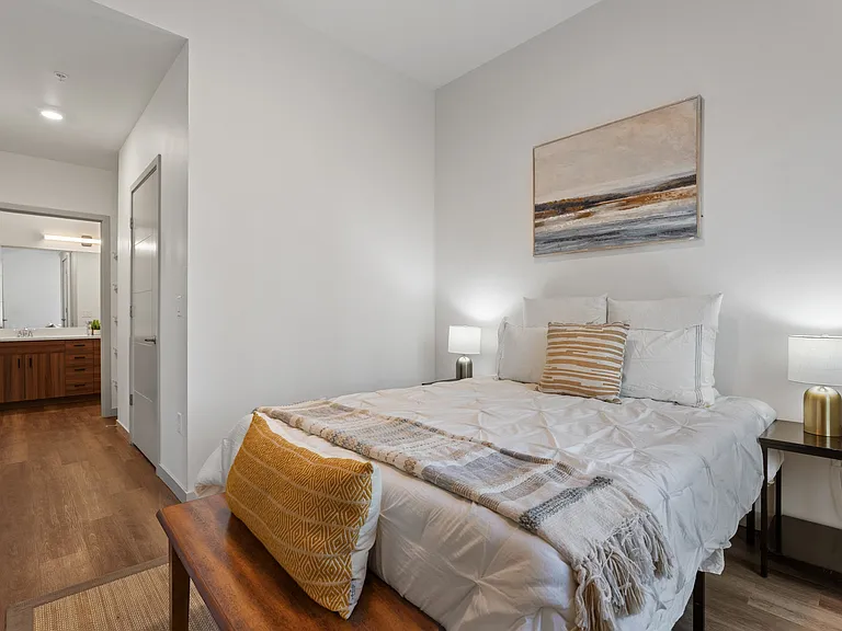 Staged Unit 107. (2BR 2BA) Similar floor plans: 207, 307 ,407, 109, 209, 309 , 409, 118, 218, 318, 418 *Unit features may vary. Inquire with our leasing office to schedule a tour.
