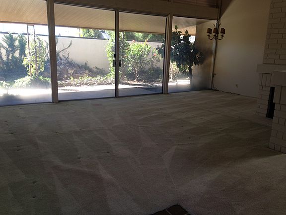 Living Room with backyard view through window