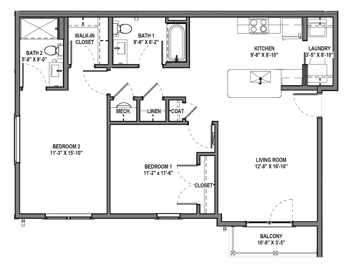 Floor plan SUGAR CREEK TERRACE Apartment: Coming in 2027!