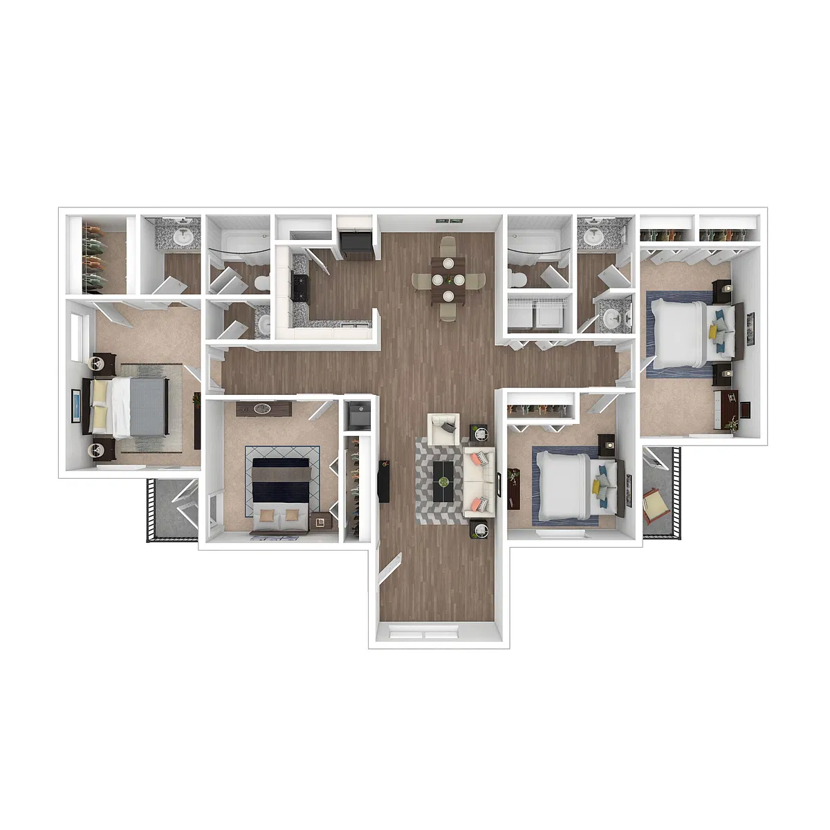 Floor plan 4x2 Upgrade