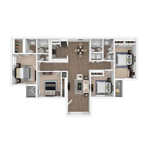 Floor plan 4x2 Upgrade
