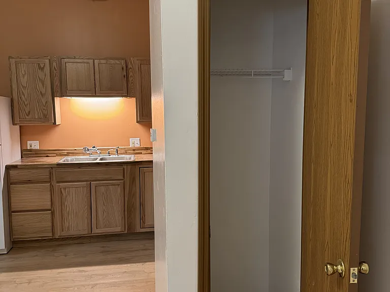 LR closet and kitchen