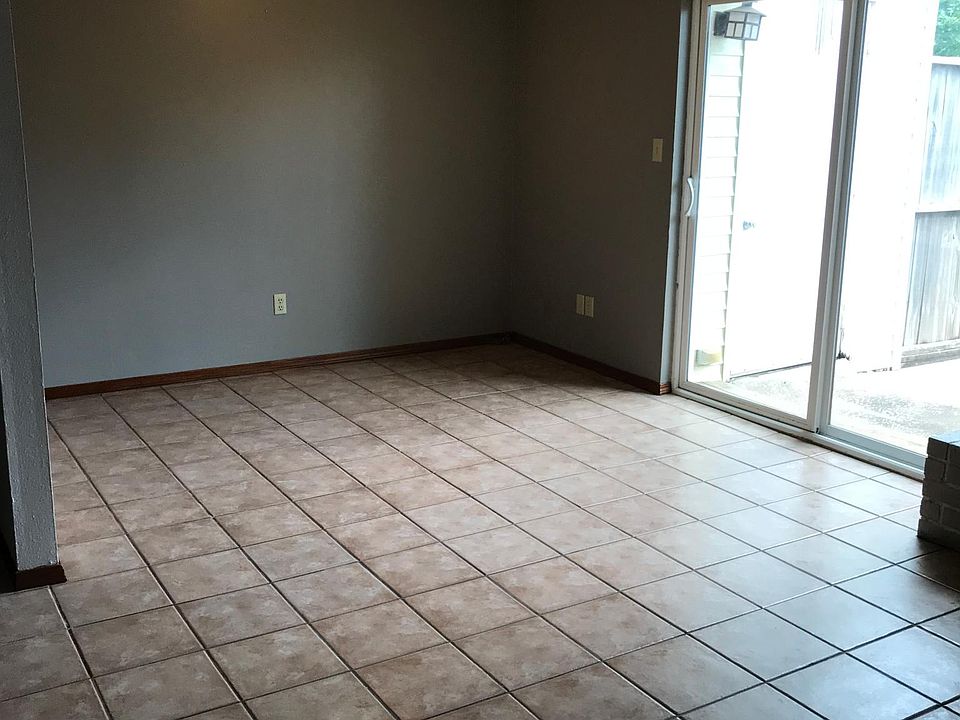 Living room and back patio.