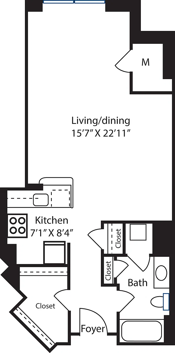 Floor plan Taft Studio