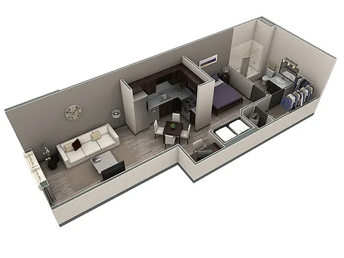 Floor plan Studio Grand Courtyard