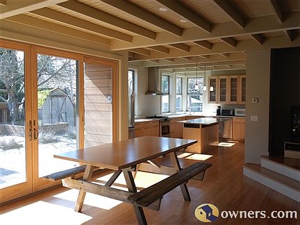 Huge social kitchen/dining room open to patio