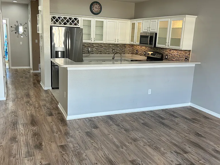 Kitchen and living room