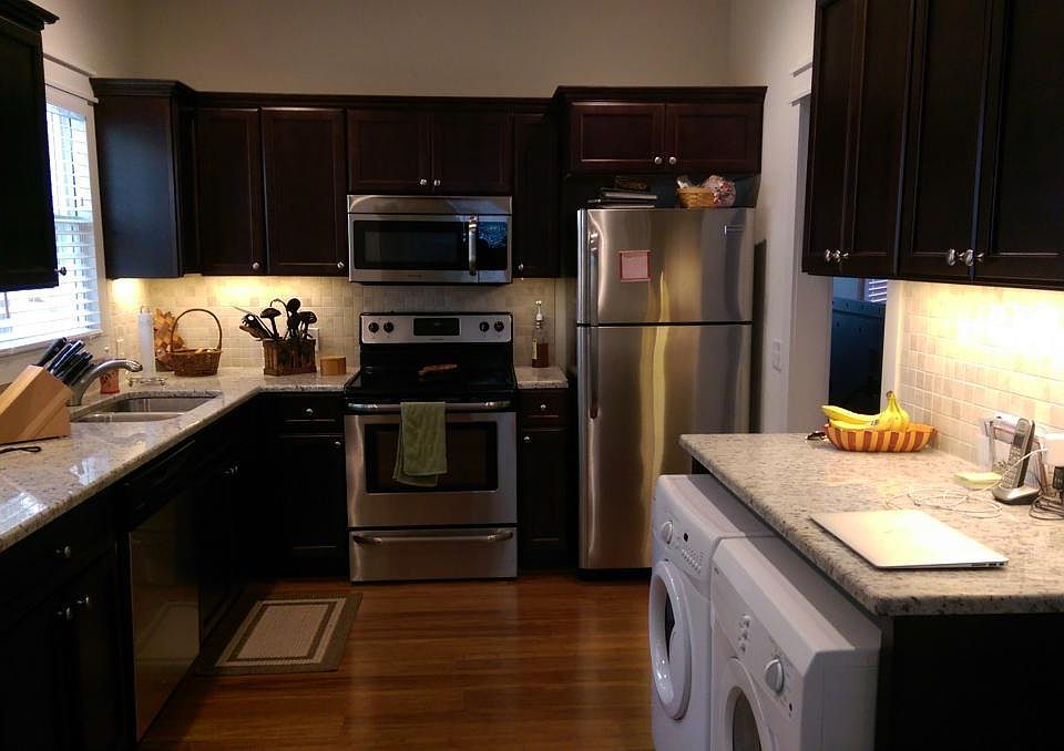 Large kitchen with laundry. Tons of countertop space!