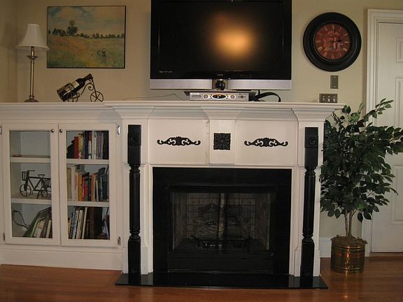 Fireplace with gas logs