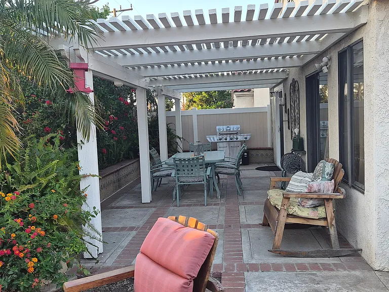 backyard patio area