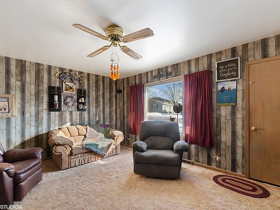 Spacious with large picture window and ceiling fan!