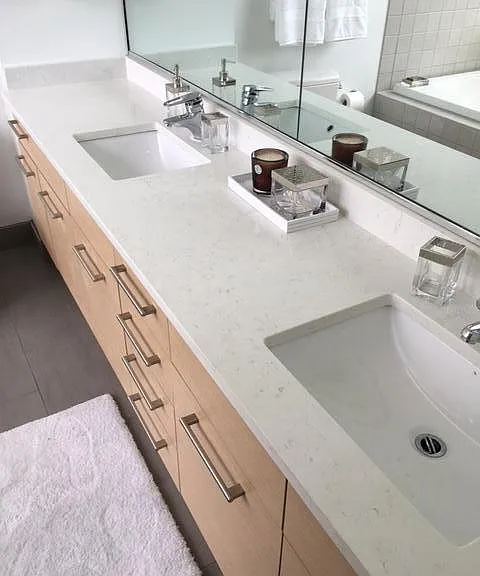 Master Bath Quartz double vanity