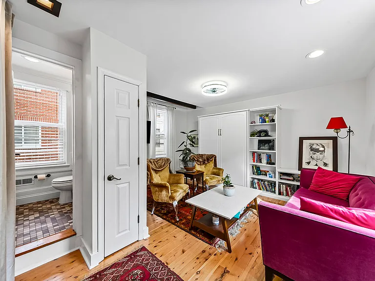 bathroom,linen closet, living area