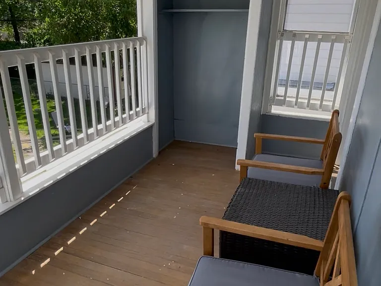 2nd floor balcony porch / rear entry to apartment