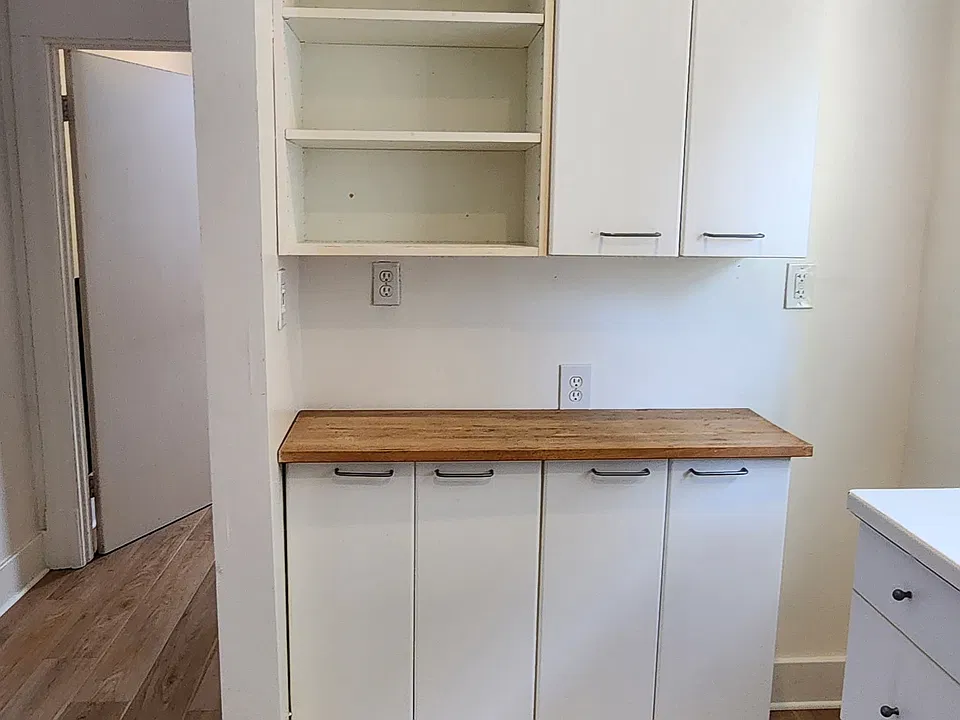 One side of the kitchen