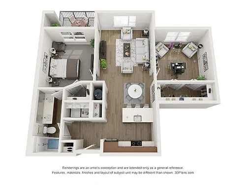 Floor plan One-Bedroom Apartment (B1)
