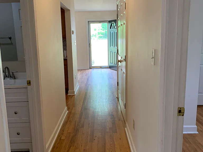 view from back of house to the front with clear view storm door