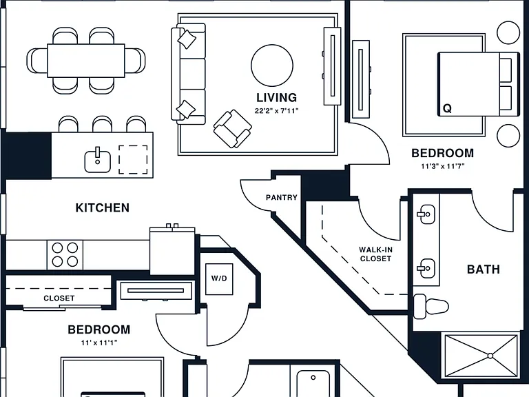 B9 | 2x2 | 1071 sq ft B9 | 2x2 | 1071 sq ft