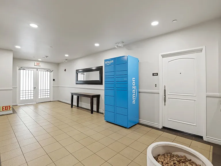 Lobby Entrance with Amazon Package Locker