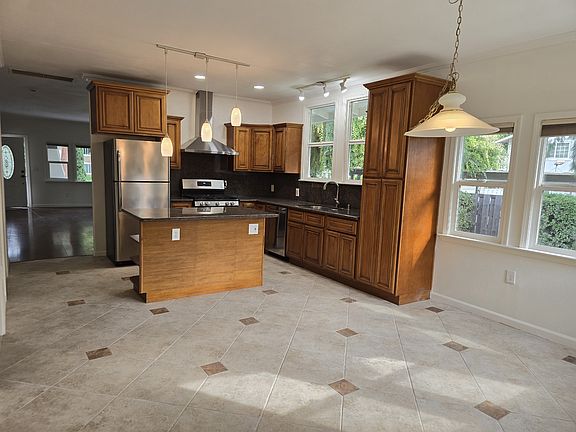 Kitchen connected to the Dining and Living areas