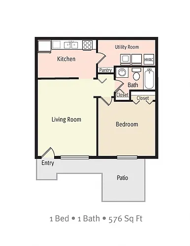 Floor plan 1 Bedroom - LANDINGS