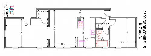Floor plan Derbyshire 2500, 1 Bedroom 1 Bath