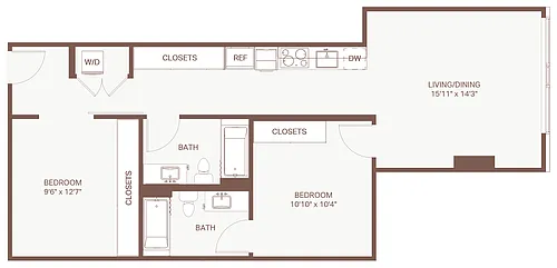 Floor plan 2x2 E18 Olympic