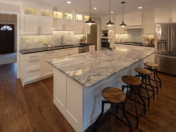 Kitchen open to family room.