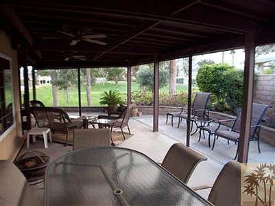 West end patio viewing south to golf course