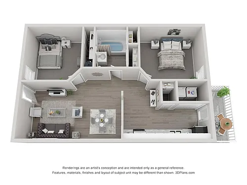 Floor plan Two Bedroom