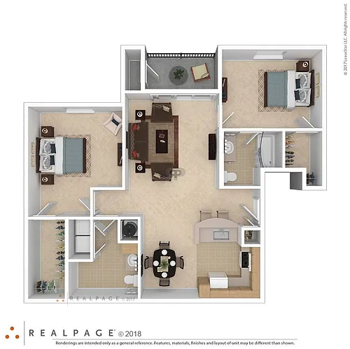 Floor plan 2 Bedroom Craftsman