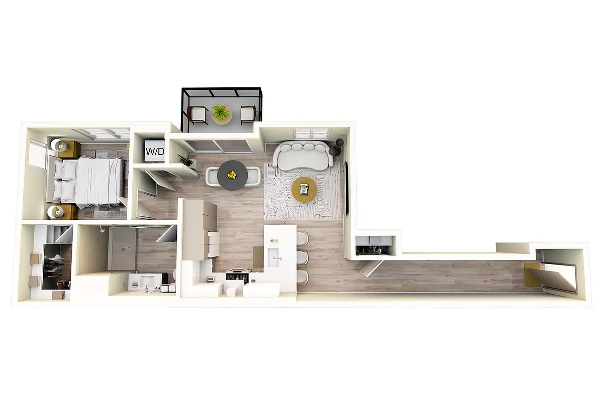 Floor plan The Madison - One Bedroom