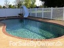 Gated swimming pool w/ slide
						:
						Located in a quiet area, having a pool is so relaxing during the summer!