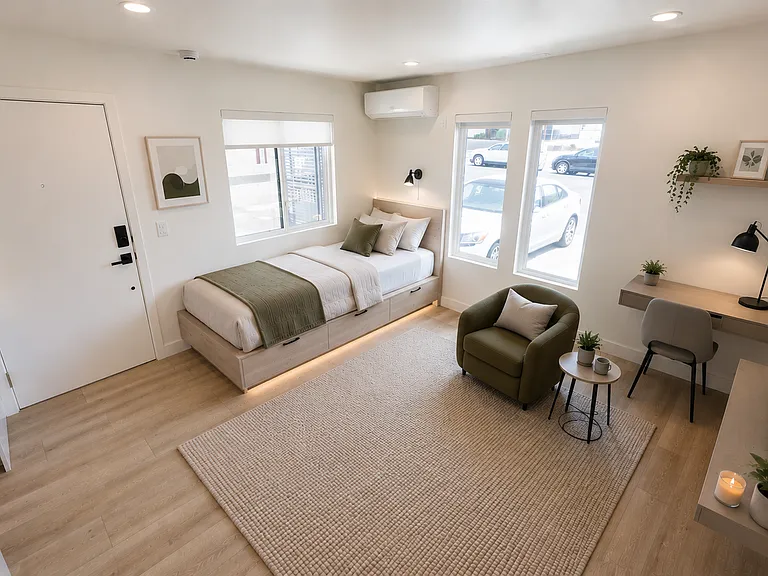 Unit is offered unfurnished. Rendering is for illustrative purposes only.