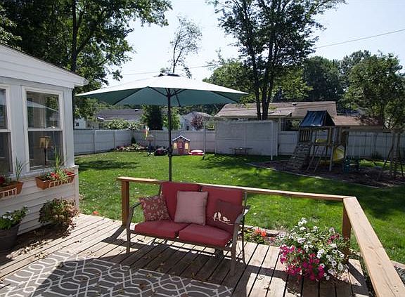 Rear Deck Flows Into Porch and Overlooking Yard