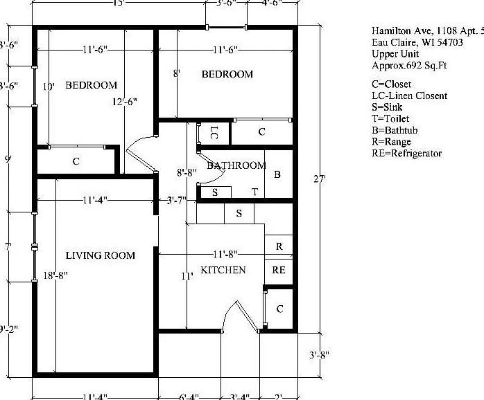 2 bed, 550 sqft, $900 — Photo 4