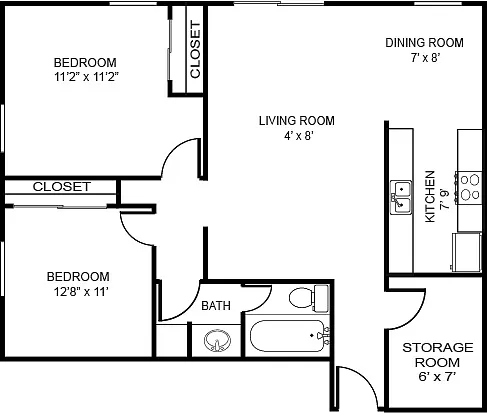 Floor plan 21A Northwest Renovated