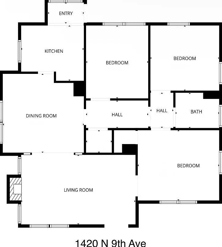 3 bed, 1.0 bath, 1170 sqft, $2,950 — Photo 2