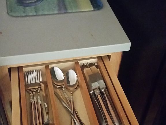Double silverware drawer