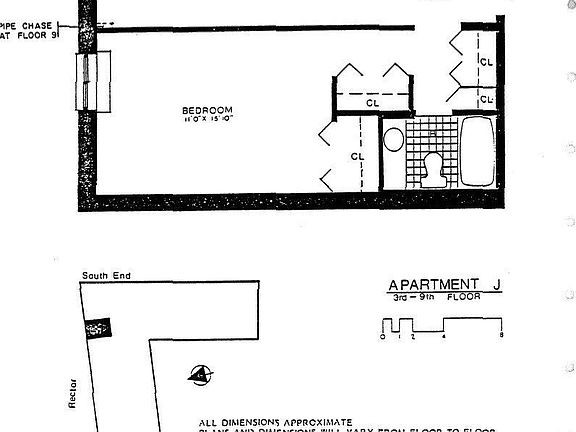 300 Rector Place, Unit 4J Floorplan