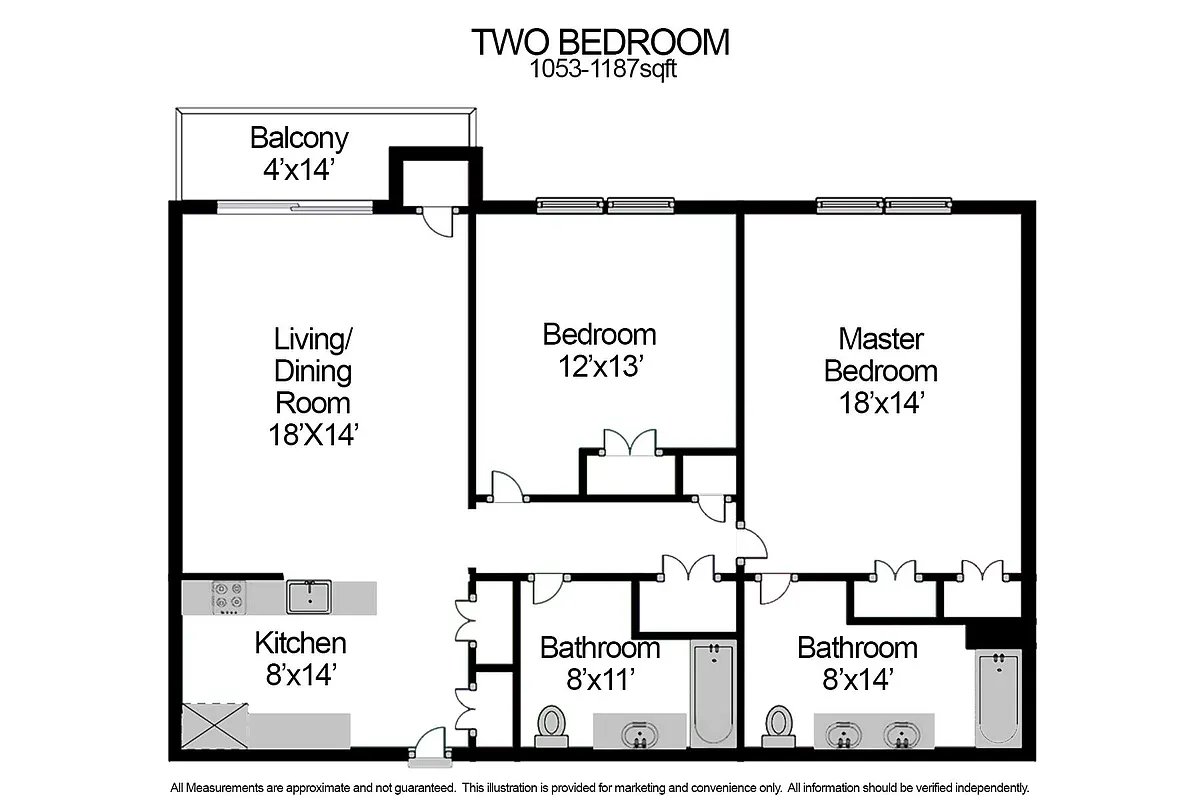 Floor plan Two Bedroom