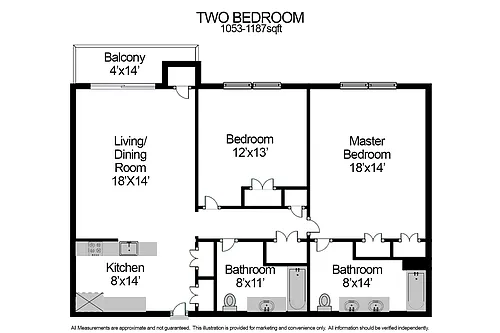 Floor plan Two Bedroom